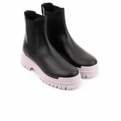 L'INTERVALLE Kirby Black Leather/Lilac Sole WOMEN