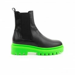 L'INTERVALLE WOMEN Lucena Black Leather/Mint Sole