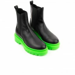 L'INTERVALLE WOMEN Lucena Black Leather/Mint Sole