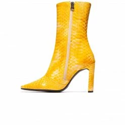 L'intervalle WOMEN Stavi Yellow Vintage Snake Leather
