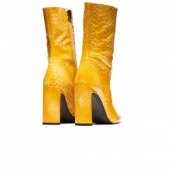 L'intervalle WOMEN Stavi Yellow Vintage Snake Leather