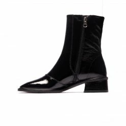 L'INTERVALLE Evora Black Naplack Leather