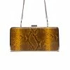 L'INTERVALLE WOMEN Theodore Yellow Snake Leather Clutch