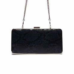 L'INTERVALLE Theodore Blue Snake Leather Clutch