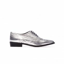 L'INTERVALLE WOMEN Ellen Silver Metallic Leather