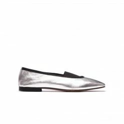 L'INTERVALLE Claire Silver Metallic Leather WOMEN