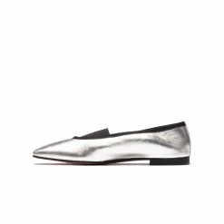 L'INTERVALLE Claire Silver Metallic Leather WOMEN