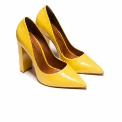 L'INTERVALLE Antonella Yellow Patent Croco WOMEN