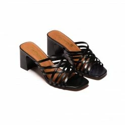 L'INTERVALLE WOMEN Melania Black Leather