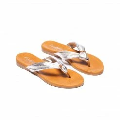 L'INTERVALLE Anthi Silver Metallic Leather