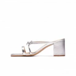 L'INTERVALLE Laney Silver Metallic Leather WOMEN