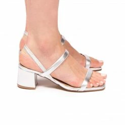 L'INTERVALLE Vale Silver Metallic Leather