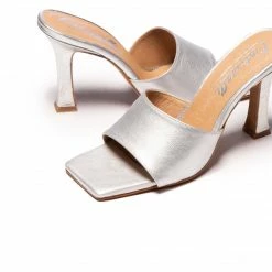 L'INTERVALLE Neta Silver Metallic Leather WOMEN