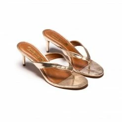 L'INTERVALLE Jolene Crack Gold Leather WOMEN