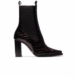 L'INTERVALLE WOMEN Ramone Bordeau Shiny Croco