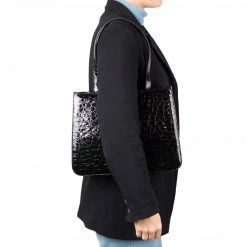 L'INTERVALLE Bancel Black Croco WOMEN