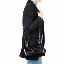 L'INTERVALLE WOMEN Mage Black Shiny Croco