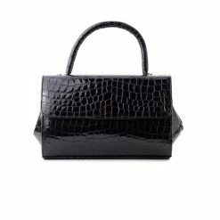 L'INTERVALLE WOMEN Mage Black Shiny Croco