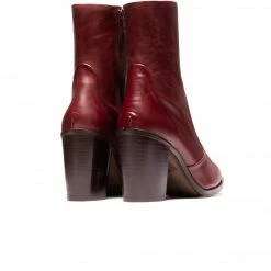 L'INTERVALLE Cadiz Burgundy Leather BOOTS