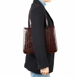 L'INTERVALLE Bancel Dark Brown Croco WOMEN