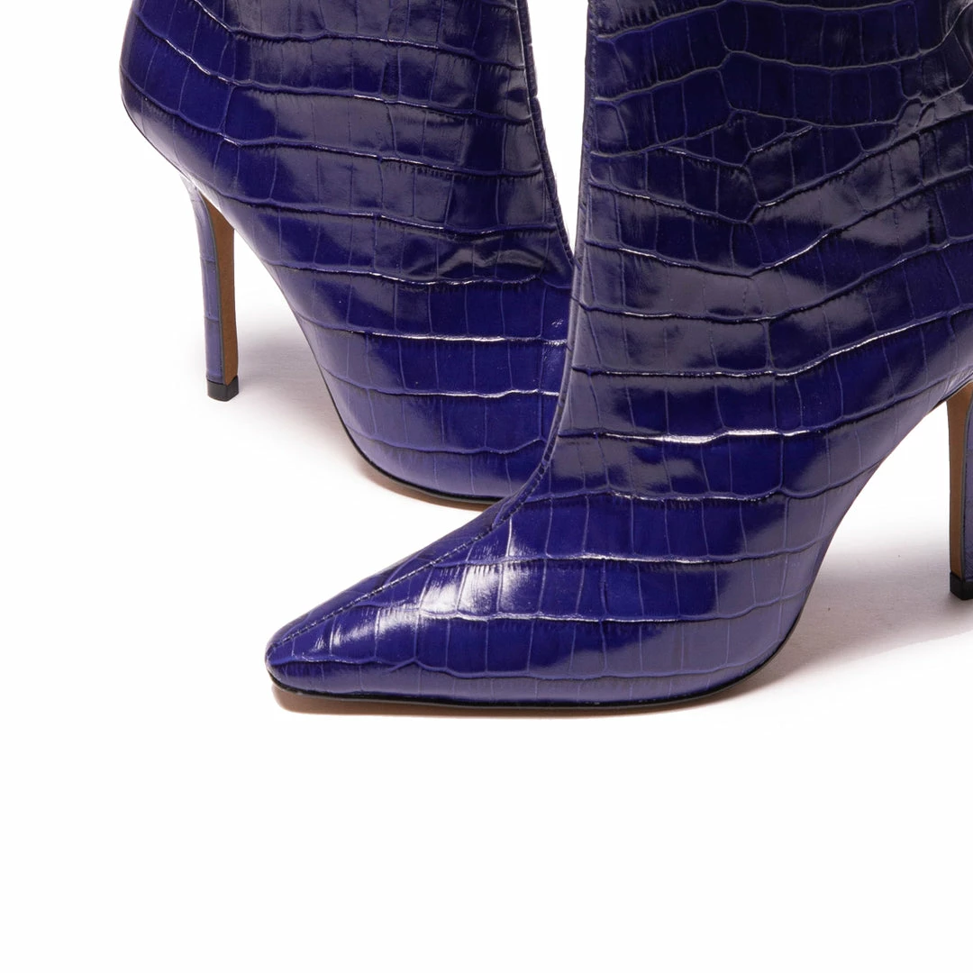L'INTERVALLE BOOTS Cathy Violet Croco 5 L'INTERVALLE BOOTS Cathy Violet Croco