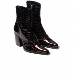 L'INTERVALLE WOMEN Beak Bordeaux Shiny Croco