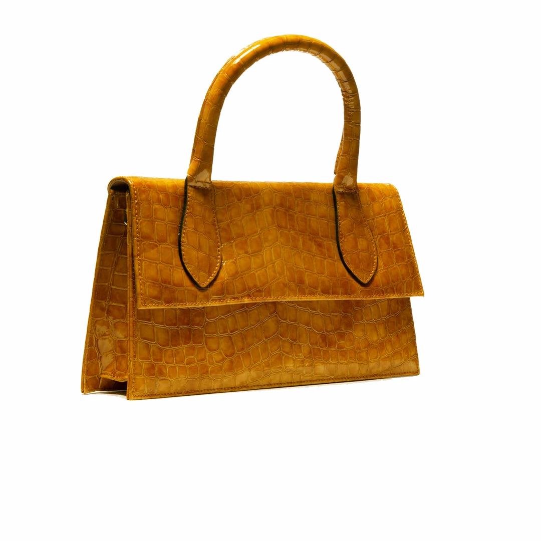 L'INTERVALLE Cameroon Tan Shiny Croco 2 L'INTERVALLE Cameroon Tan Shiny Croco