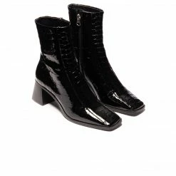 L'INTERVALLE WOMEN Bogart Black Shiny Croco