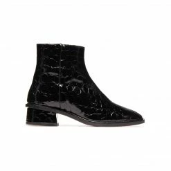 L'INTERVALLE Galway Black Croco Leather
