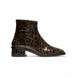 L'INTERVALLE Galway Olive Croco Leather