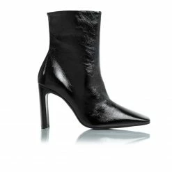 L'intervalle Lyon Black Naplack Leather Ankle Boots WOMEN