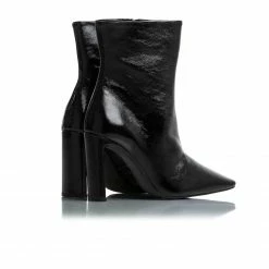 L'intervalle Lyon Black Naplack Leather Ankle Boots WOMEN