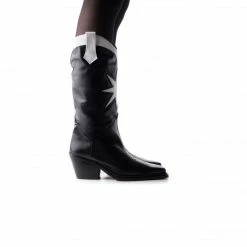 L'INTERVALLE Presley Black/White Leather WOMEN