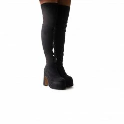 L'INTERVALLE WOMEN Finesse Black Suede Stretch