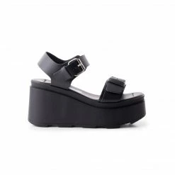 L'INTERVALLE WOMEN Lapin Black Leather