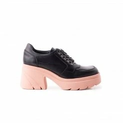 L'INTERVALLE WOMEN Rowdy Black/Pink Leather