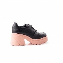 L'INTERVALLE WOMEN Rowdy Black/Pink Leather