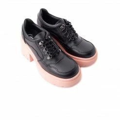 L'INTERVALLE WOMEN Rowdy Black/Pink Leather