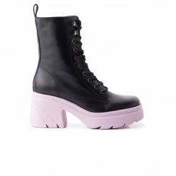 L'INTERVALLE Romeo Black/Lilac Leather WOMEN