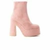L'INTERVALLE WOMEN Flash Pink Suede Stretch