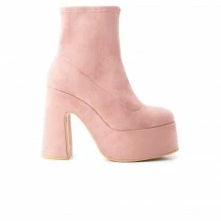 L'INTERVALLE WOMEN Flash Pink Suede Stretch