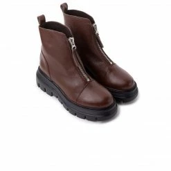 L'INTERVALLE WOMEN Jersey Brown Leather