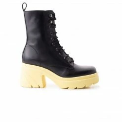 L'INTERVALLE Romeo Black/Yellow Leather