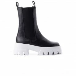 L'INTERVALLE Tacoma Black Leather/White Sole WOMEN