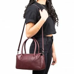 L'INTERVALLE Jean Dark Red Leather WOMEN