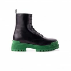 L'INTERVALLE WOMEN Langport Black Leather/Mint Sole