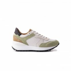L'INTERVALLE WOMEN Shady Green White Suede