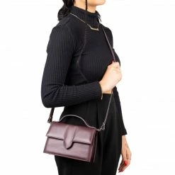 L'INTERVALLE WOMEN Mini Diya Bordeau Leather