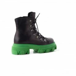 L'INTERVALLE Tokai Black Leather/Green Sole WOMEN