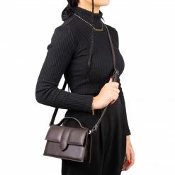 L'INTERVALLE Mini Diya Dark Brown Leather WOMEN